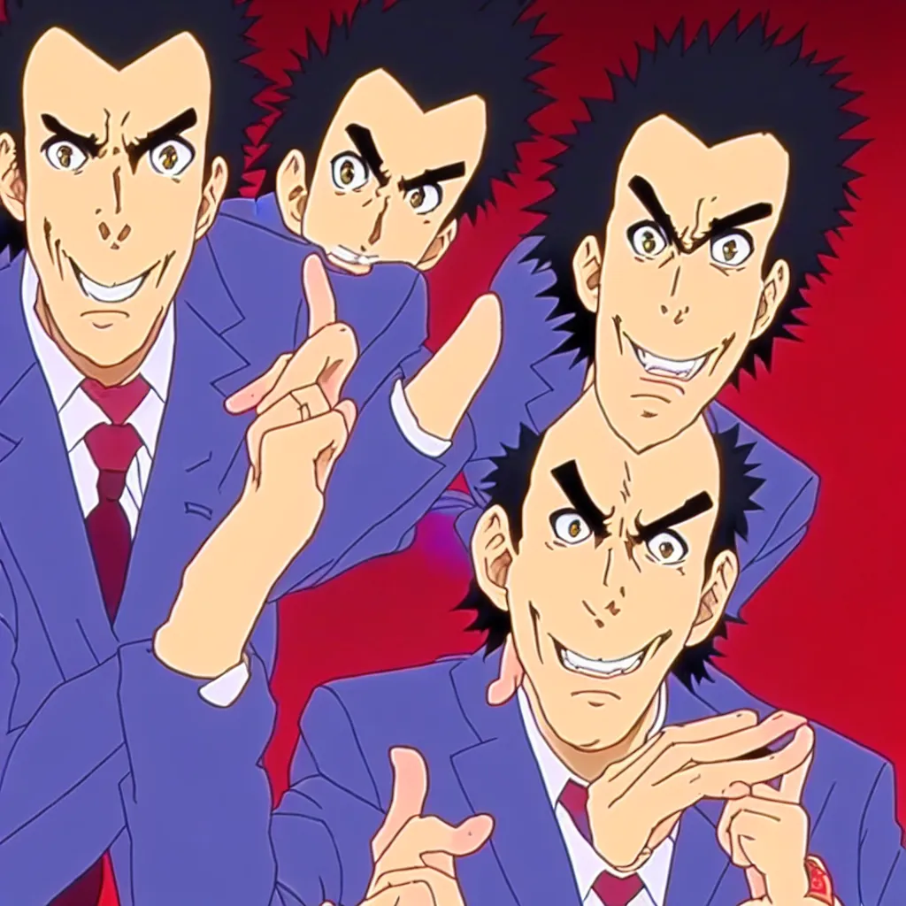 Prompt: michael richards stand up in the style on anime