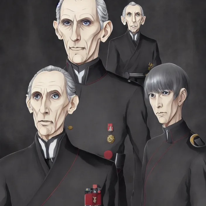 Image similar to portrait of the grand moff tarkin, anime fantasy illustration by tomoyuki yamasaki, kyoto studio, madhouse, ufotable, comixwave films, trending on artstation