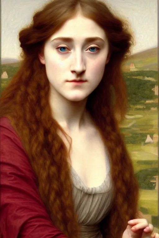 Image similar to saoirse ronan, painting by rossetti bouguereau, detailed art, artstation