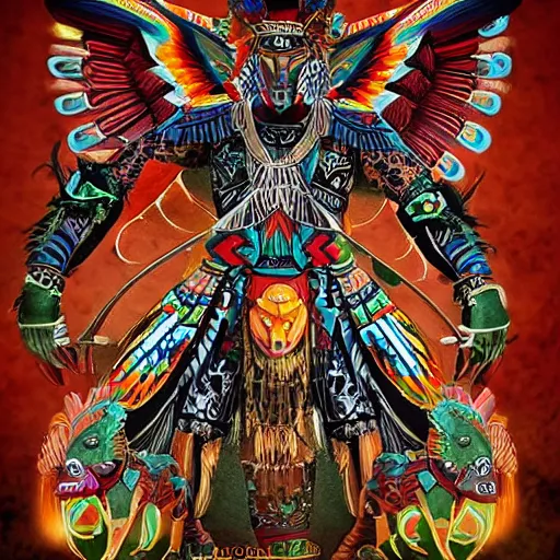 Prompt: “ aztec folklore gods, epic, d & d art, fantasy ”