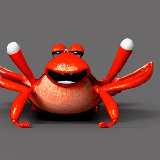 Image similar to 3 d render of mr krabs