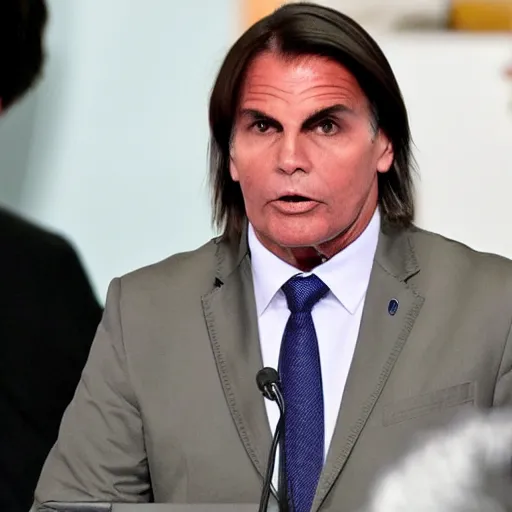 Image similar to jair bolsonaro gay, detailed eyes