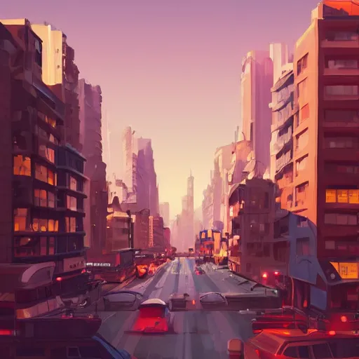Prompt: painting cityscape smooth median photoshop filter cutout vector, behance hd by jesper ejsing, by rhads, makoto shinkai and lois van baarle, ilya kuvshinov, rossdraws global illumination