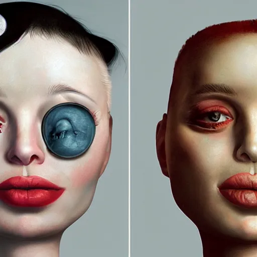 Image similar to two very close faces by ray caesar