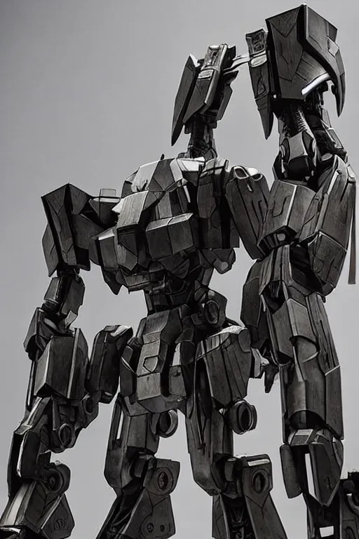 Image similar to cinematic still in ps 5 armoredcore 6 and real steel movie and westworld and pacific rim movie, one slim full body ornate humanoid armored core mega mech by fujioka kenki and by mamoru nagano