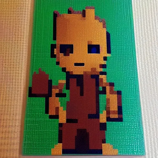 Image similar to Baby Groot, Pixel Art