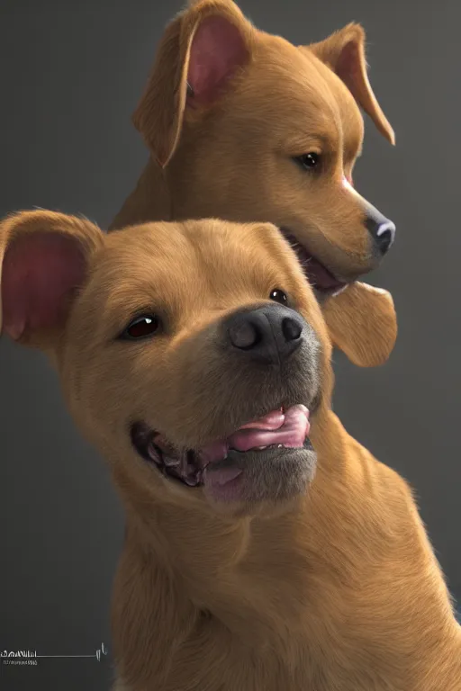 Prompt: hyper - realistic portrait of a happy puppy, photorealism, portrait photography, volumetric lighting, insanely detailed, artstation, 4 k, 8 k