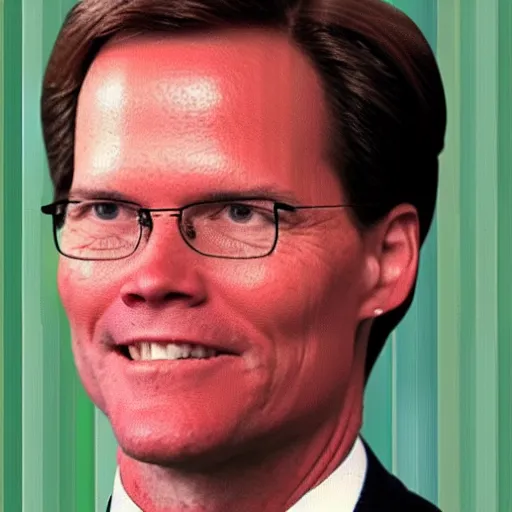 Prompt: Dwight Schrutte blended with a beet