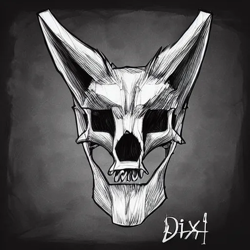 Image similar to a fox skull that contains a potion, stoppered. digital ink sketch. prop design. # digitalsketch # monochrome # sketch # ink # characterdesign # dndcharacter # charactersketch # characterconcept # conceptart