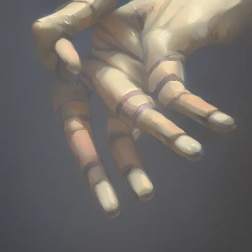 Image similar to human hands, by greg rutkowski, matte painting, trending on artstation