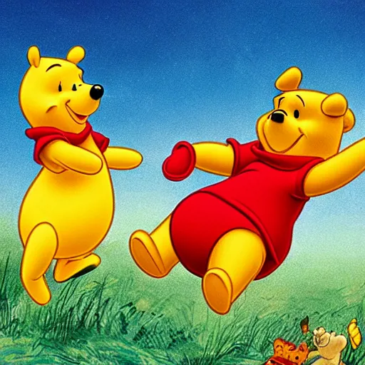 Image similar to Winnie the Pooh with the draco