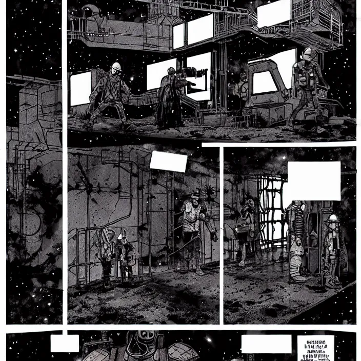 Image similar to tired sadie sink as a miner waits in a queue to a scifi cube room. set outside a coal mine. storyboard, scifi cyberpunk. by gabriel hardman, joe alves, chris bonura. cinematic atmosphere, detailed and intricate, perfect anatomy