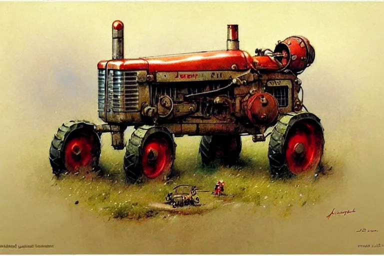 Prompt: adventurer ( ( ( ( ( 1 9 5 0 s retro future robot mouse tractor robot. muted colors. ) ) ) ) ) by jean baptiste monge!!!!!!!!!!!!!!!!!!!!!!!!! chrome red