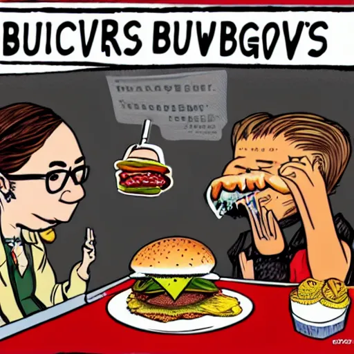 Image similar to krachkovskaya eats burgers