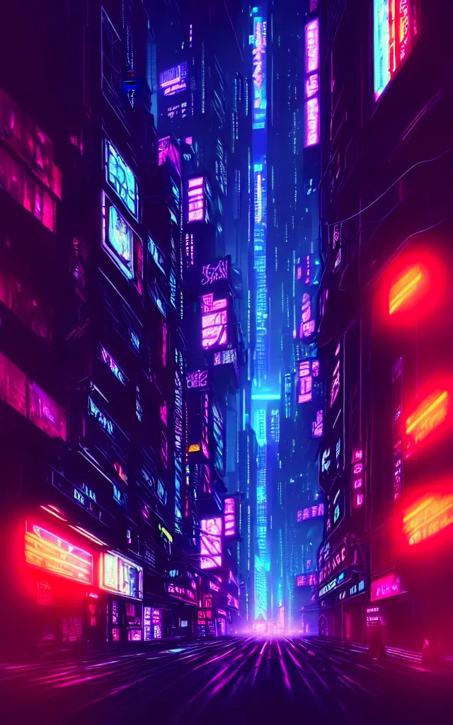 Image similar to a magnificent dark neon futuristic cyberpunk city bustling street at night concept art by liam wong in the film akira rendered in octane, 3 d render, trending on cgsociety, blender 3 d