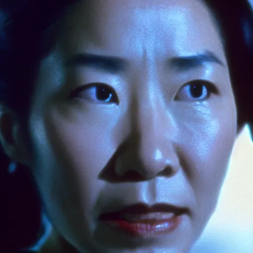 Image similar to michelle yeoh playing as luke sywalker in star wars ( 1 9 7 7 ) sharp focus, shallow depth of field, 4 k editorial photograph, cinematic lighting