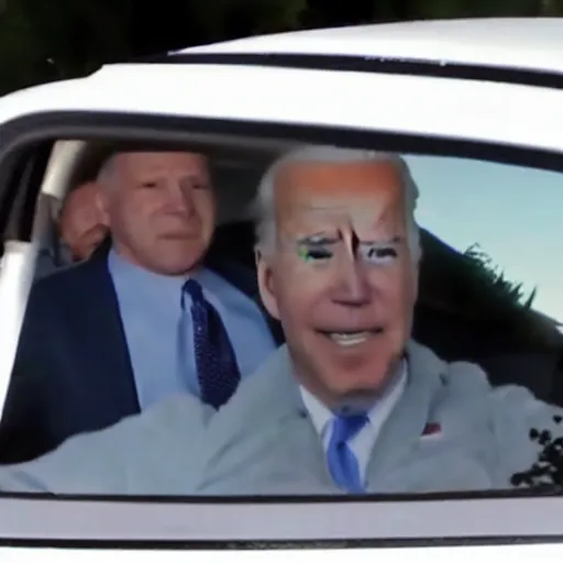 Prompt: dashcam footage of joe biden doing some crazy dance movements