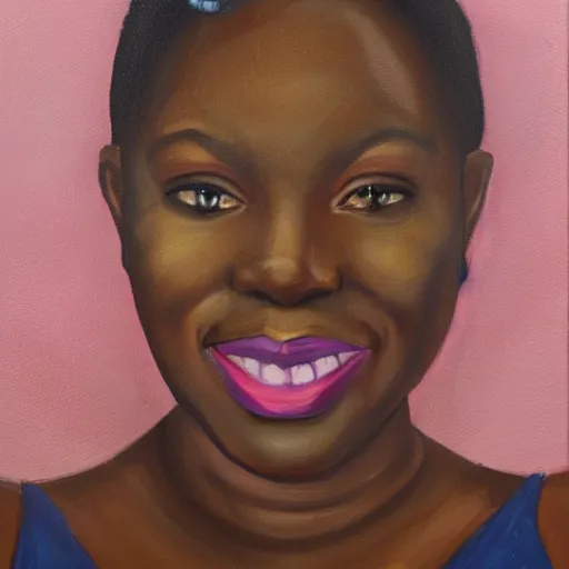 Prompt: a portrait painting of stephany eisnor