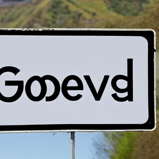 Image similar to a road sign that says googly Tuesday