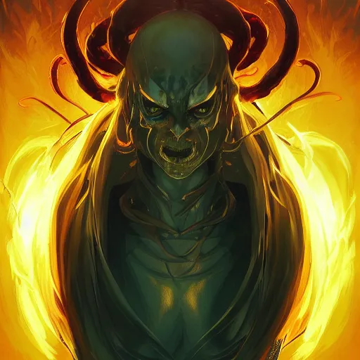 Image similar to demon slayer, ghostly form, transparent, embodiment of fire, comic book thick outline, gta art, anime, d & d, highly detailed, digital painting, artstation, concept art, sharp focus, illustration, cinematic lighting, art by artgerm and greg rutkowski and alphonse mucha