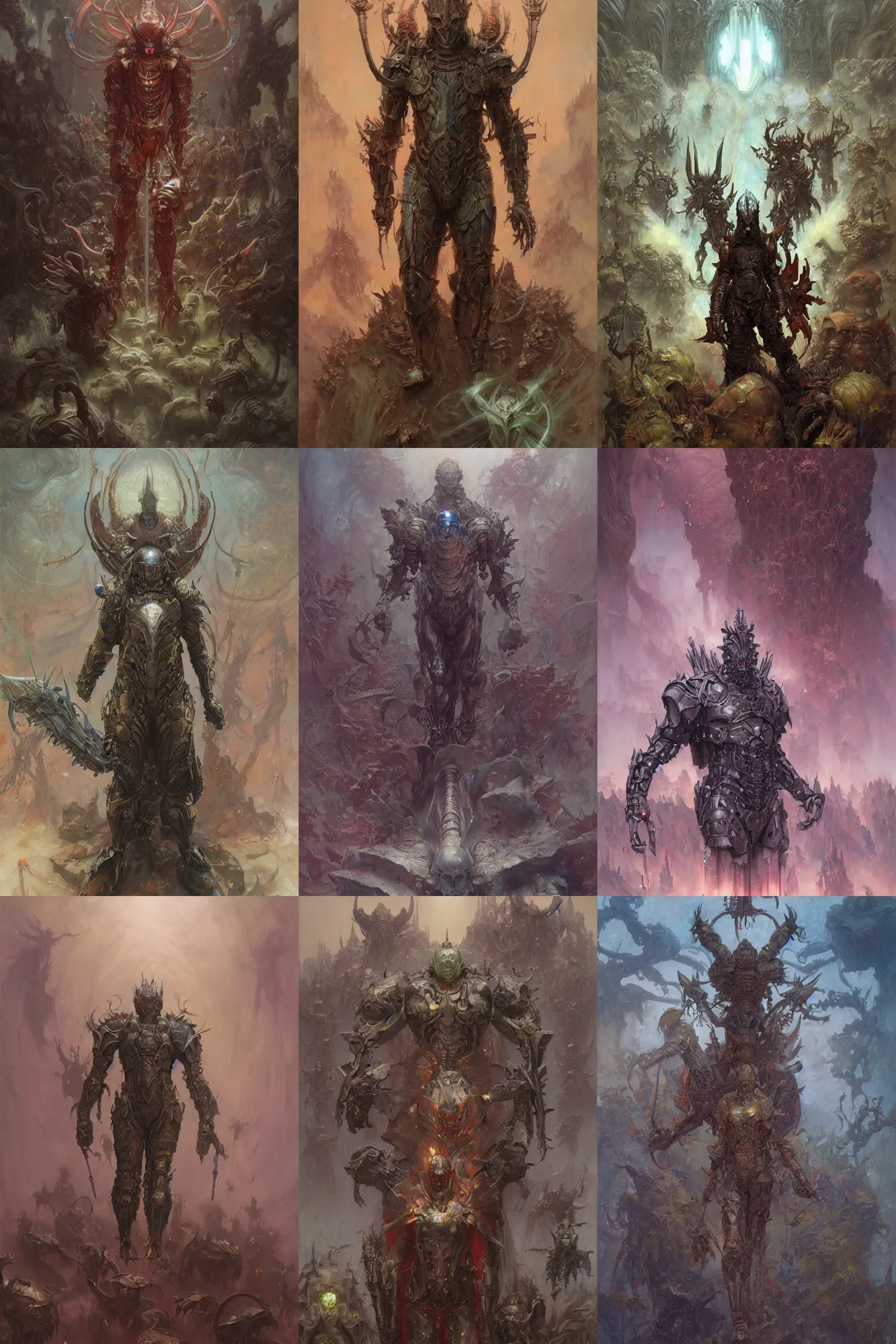 Prompt: male diabolical full body organic armor, fantasy, art by donato giancola, sabbas apterus, beksinski, peter mohrbacher, ruan jia, marc simonetti, ayami kojima, cedric peyravernay, victo ngai