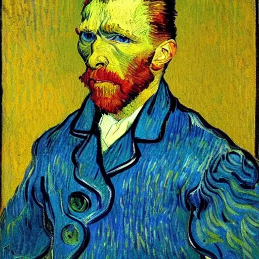 Image similar to portrait style of van gogh