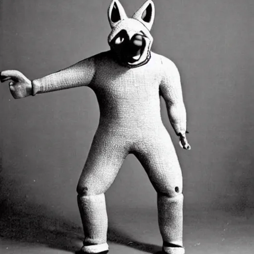 Prompt: full body a humanoid german shepherd beast - man, wearing soccer suit.