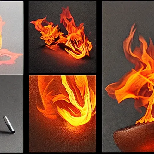 Image similar to d 2 0 made of fire, realistic photography, high detailed