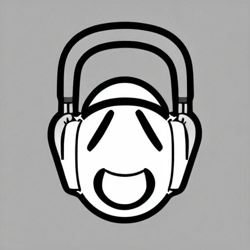 Image similar to svg sticker, centered, round-cropped, white-space-surrounding, SuperMario listening to headphones, flat colors, vector art