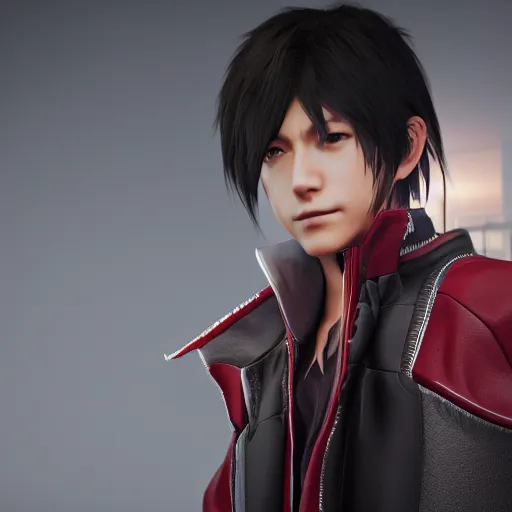 Prompt: kazuma from s - cry - ed as a final fantasy main character, redshift render, octane render, unreal engine
