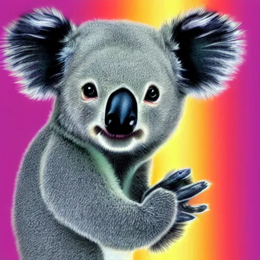 Image similar to rainbow furred koala