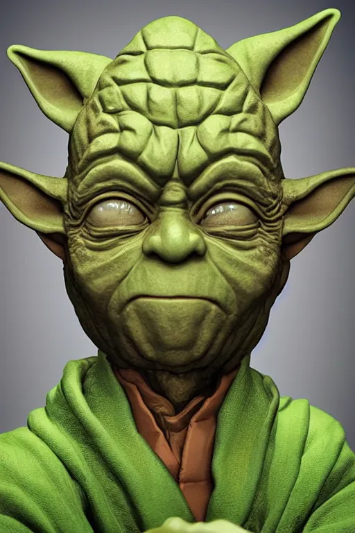 Image similar to 📷 master yoda is soda, made of drink, head portrait, dynamic lighting, 4 k