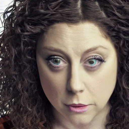 Prompt: rachel bloom as medusa in real life, highly detailed, hyper realistic, 8 k resolution