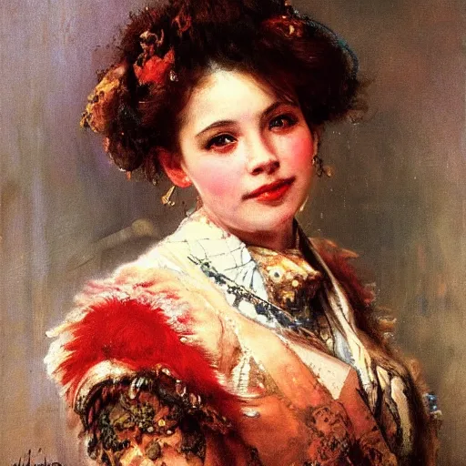 Image similar to a portrait of a character by nikolay makovsky