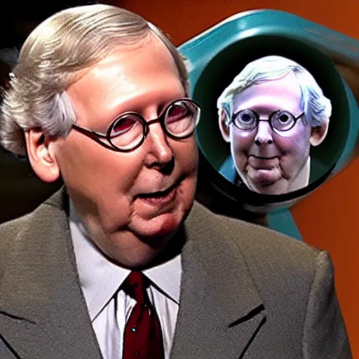 Prompt: mitch mcconnell as a turtle, hyper - realistic