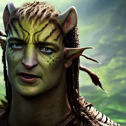 Image similar to brendan fraser as a na'vi from avatar, 4 k film still