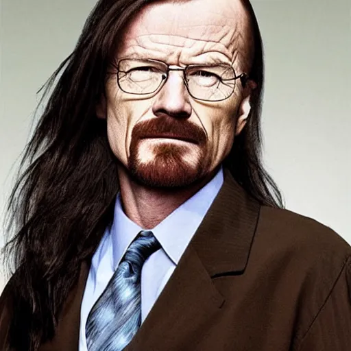 Image similar to walter white with long hair