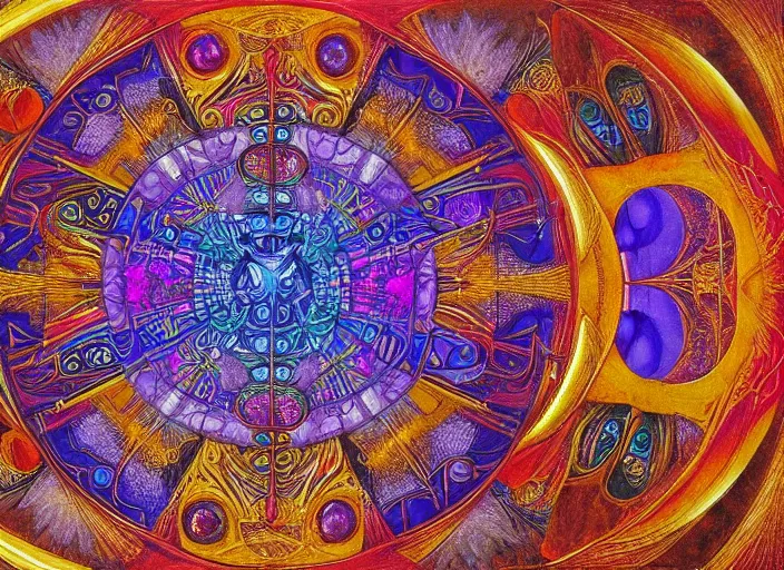 Prompt: the ouroboros of infinite flower universes, by ernst fuchs, dichromatism, paradox, volumetric light, insanely detailed and intricate, hypermaximalist, warm colors, dramatic lighting, smooth, sharp focus, extremely detailed, aesthetically pleasing composition