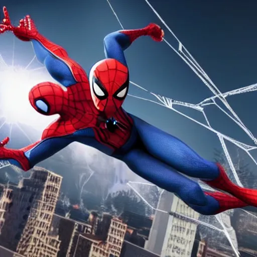 Image similar to Spider-Man in Super Smash Bros Ultimate, high detail