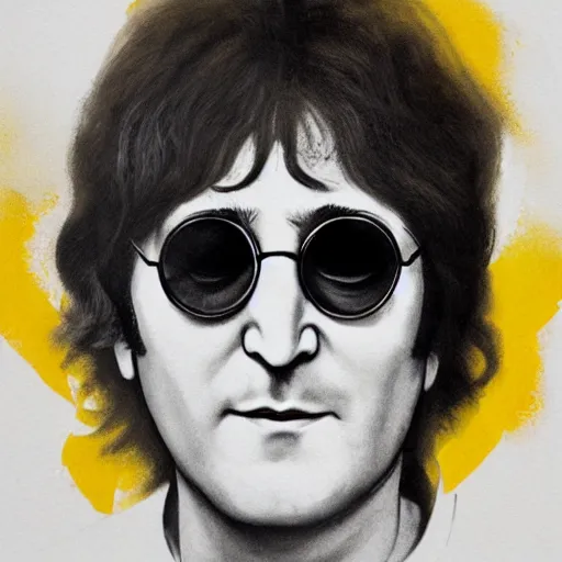 Image similar to john lennon, lemon