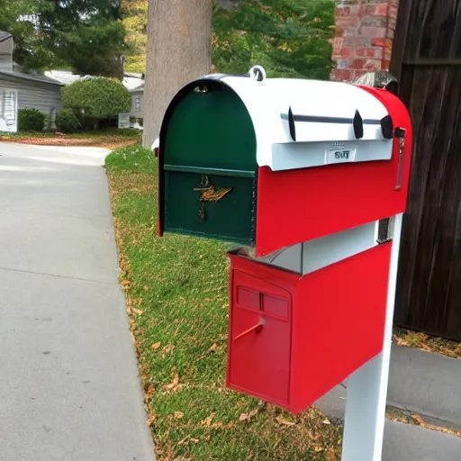 Prompt: massively overstuffed mailbox photo