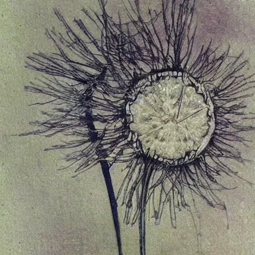 Image similar to a beautiful fairytale painting of a dandelion seed that is also a fluffy fairy. the dandelion seed is the body of the fairy. beautiful clear painting by arthur rackham