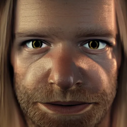 Prompt: aphex twin Richard D James grows to a collosal size in London and fires lasers from his insane eyes 8k unreal engine extremely detailed 3d model