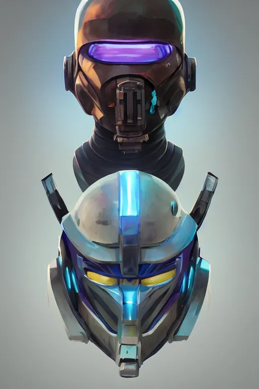 Image similar to epic mask helmet robot ninja portrait stylized as fornite style game design fanart by concept artist gervasio canda, behance hd by jesper ejsing, by rhads, makoto shinkai and lois van baarle, ilya kuvshinov, rossdraws global illumination radiating a glowing aura global illumination ray tracing hdr render in unreal engine 5