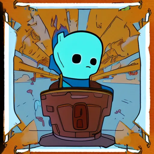 Image similar to Baby Groot, in the style of Adventure Time