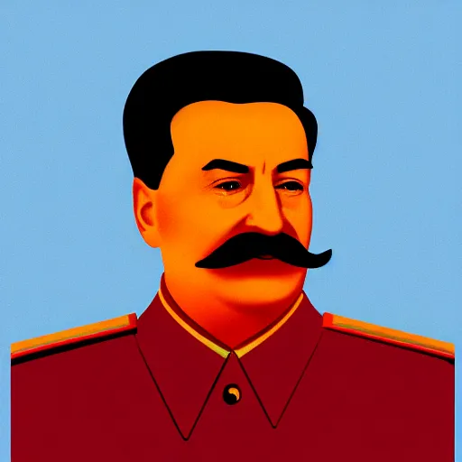 Image similar to Stalin, digital art, minimal