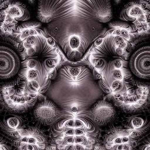 Prompt: soft painting fractal curiosities carnival, symmetry accurate features, focus, very intricate ultrafine details, black white purple volumetric lights, award winning masterpiece, octane render 8 k hd