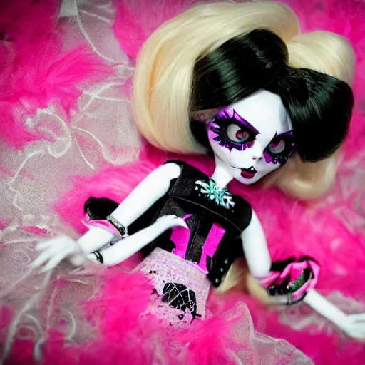 Image similar to monster high haunt couture doll, photography, hd, award winning photo.