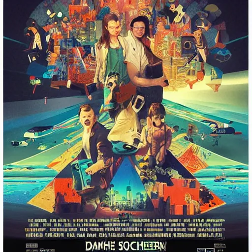 Prompt: Everything Everywhere All At Once by Daniel Kwan and Daniel Scheinert, movie poster, concept art