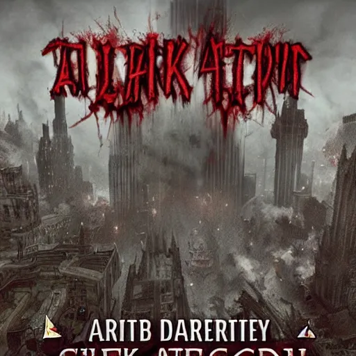 Prompt: A city under attack by the undead. Dark fantasy.